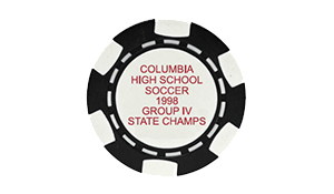 ball marker with 98 soccer state champs written on it